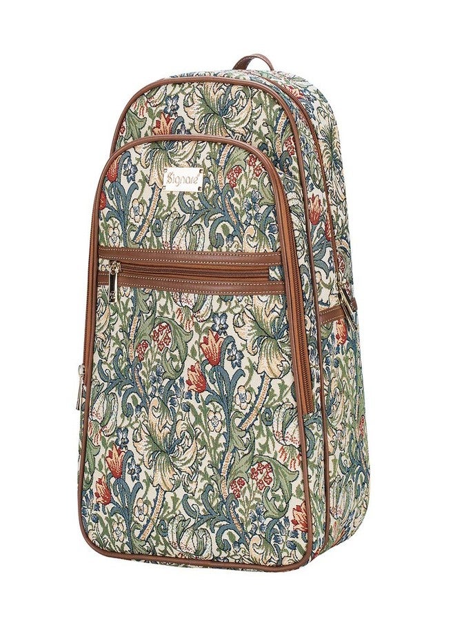 Signare Tapestry Backpack for Women Computer Rucksack Knapsack bookbags for women In Golden Lily Design (BKPK-GLILY) - Image 2