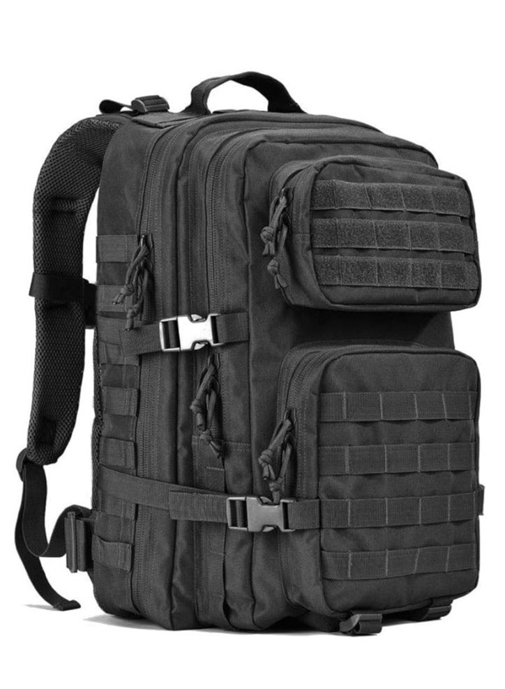 DURKU 45L Multi-Pocket Military Tactical Backpack Cycling Travel Mountaineering Men's Outdoor Sports Bag Comfortable Breathable Backpack Waterproof Multifunctional Casual Backpack Black - Image 1