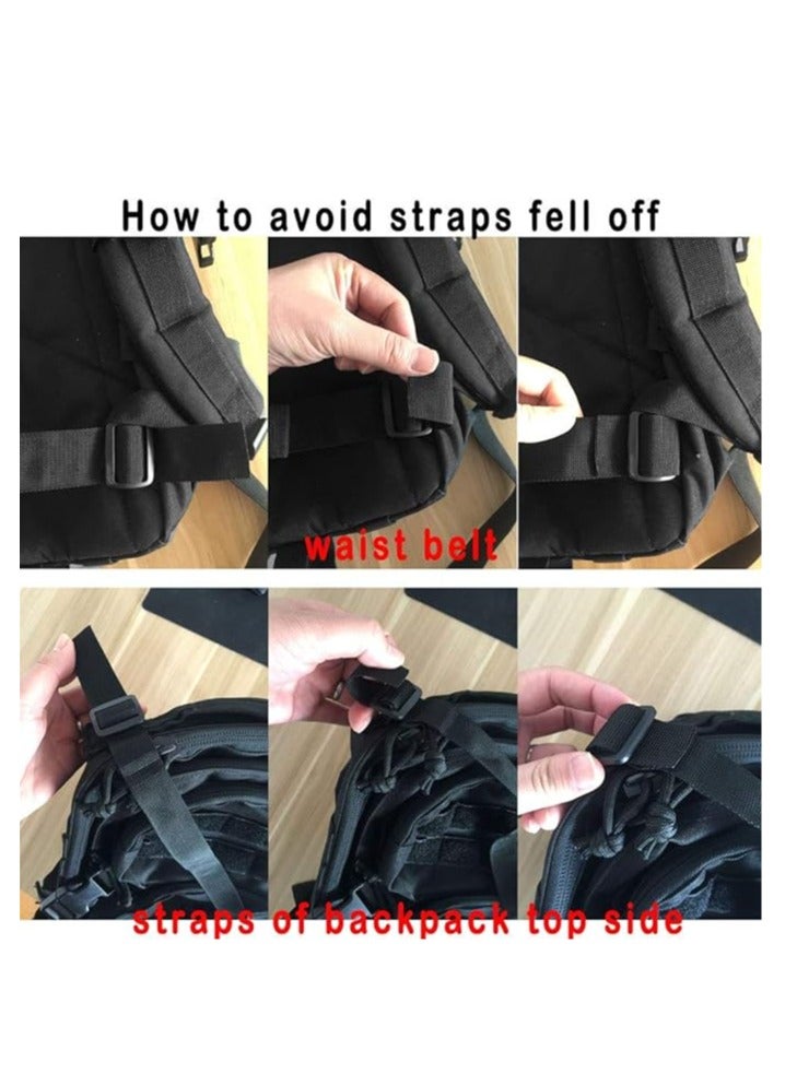 DURKU 45L Multi-Pocket Military Tactical Backpack Cycling Travel Mountaineering Men's Outdoor Sports Bag Comfortable Breathable Backpack Waterproof Multifunctional Casual Backpack Black - Image 5