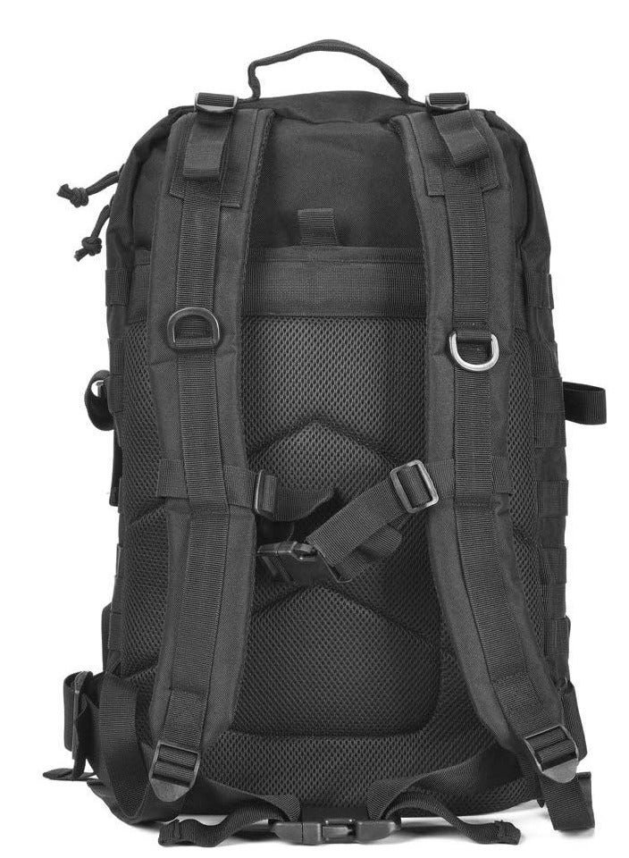 DURKU 45L Multi-Pocket Military Tactical Backpack Cycling Travel Mountaineering Men's Outdoor Sports Bag Comfortable Breathable Backpack Waterproof Multifunctional Casual Backpack Black - Image 2