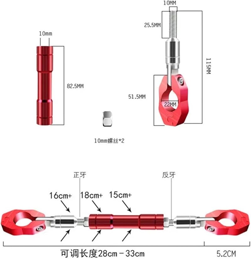 Universal 22mm Motorcycle Balance Handlebar Grips Strengthen Steering Wheel Purple - Image 5