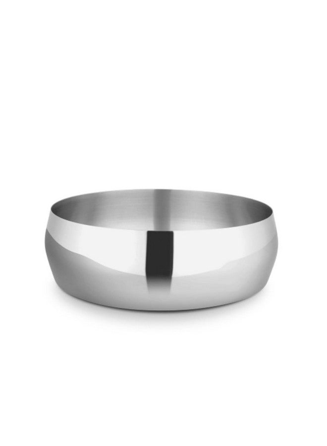 Shri & Sam Shri & Sam High Grade Stainless Steel Portis Salad Bowl 23 cm, Silver  - Image 1