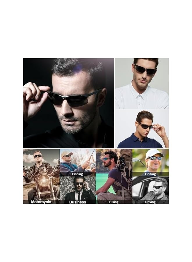 بروماس نظارات شمسية بايلوت مستقطبة للرجال والنساء طراز كلاسيكي عتيق خفيف للغاية بإطار معدني Al-Mg ظلال نظارات للقيادة والصيد وحماية من الأشعة فوق البنفسجية - Image 2