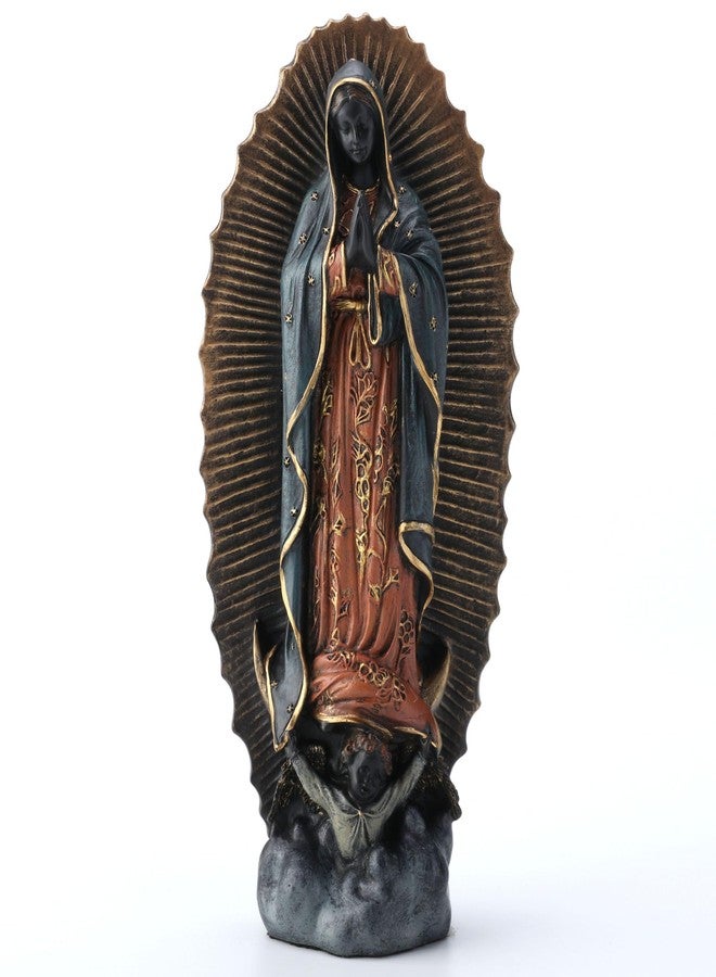 فيرونيز ديزاين تمثال ديني من الراتنج، مطلي يدويًا، للسيدة غوادالوبي السوداء، من تصميم فيرونيز، مقاس 6 1/8 بوصة - Image 1