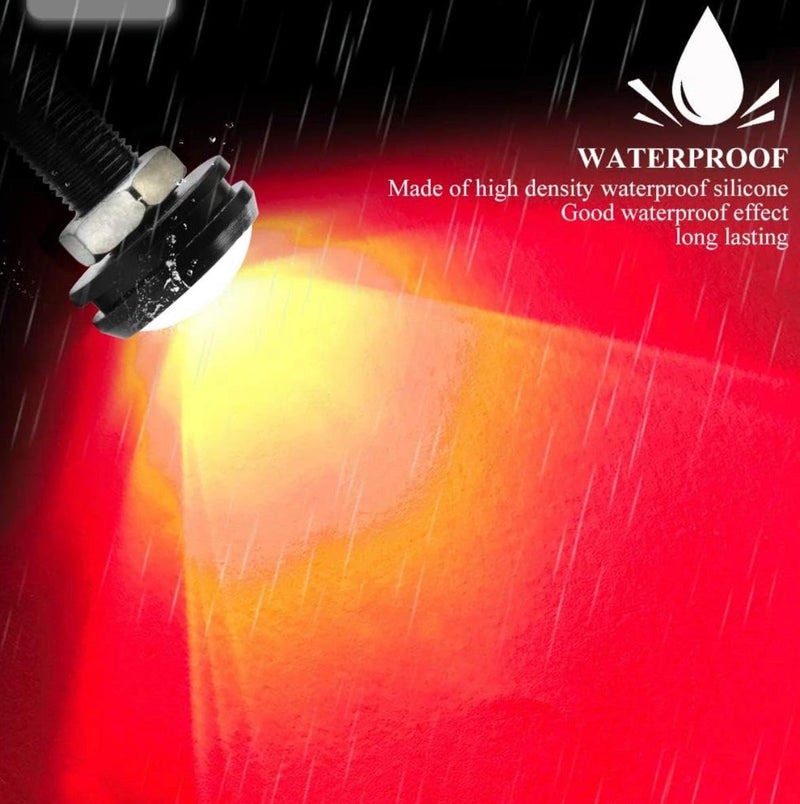 AUTO MT 18mm Eagle Eye Led Lights High Power 9W Red Daytime Running Light Car Motorcycle DRL Car Accessories Marker Light Fog Lamp Backup Marker Light (10PC RED 9W Eagle Eye Led Lights) - Image 2