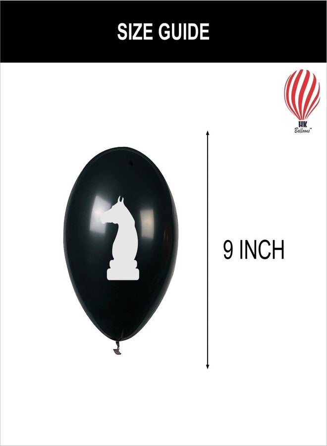 Hk Balloons Chess Them Black & White Themed Balloons Chess Them Party For Kids Birthday Decoration Balloons Kit Set Item 60Pcs - Image 3