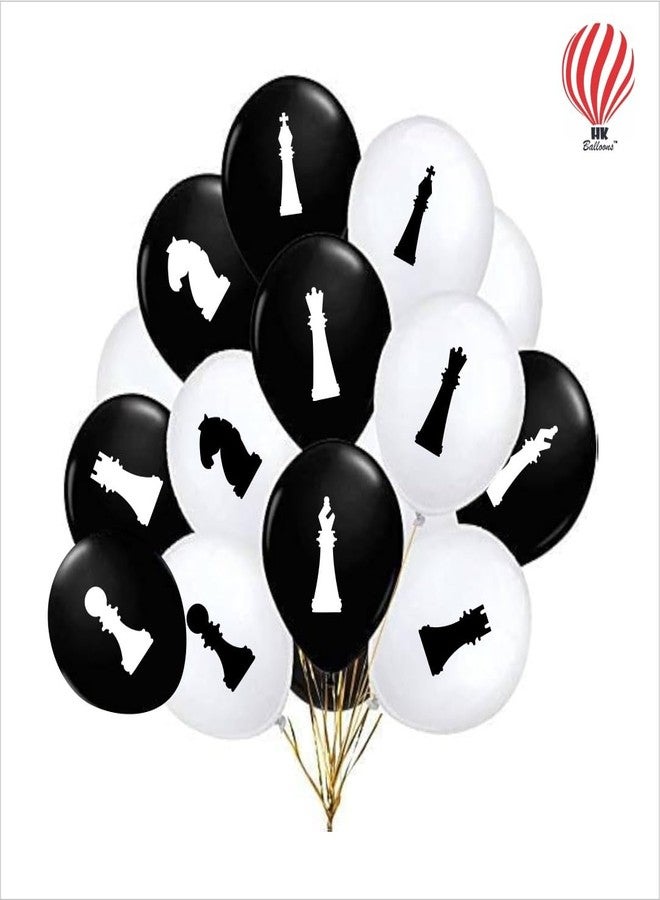 Hk Balloons Chess Them Black & White Themed Balloons Chess Them Party For Kids Birthday Decoration Balloons Kit Set Item 60Pcs - Image 5