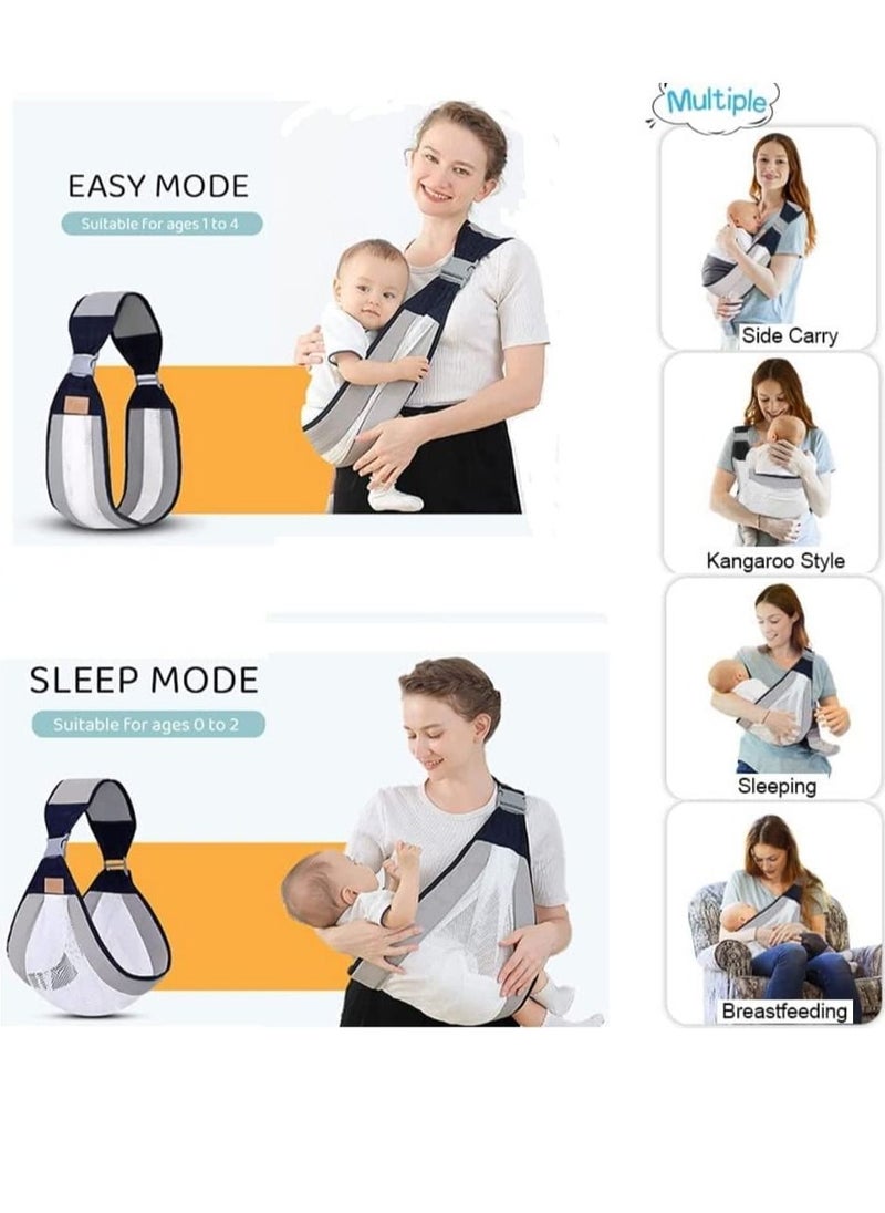 Gonice Baby Carrier, Baby Wrap Carrier Sling, Adjustable Breathable 3D Mesh Baby Carrier for Newborn Carrier  - Image 3