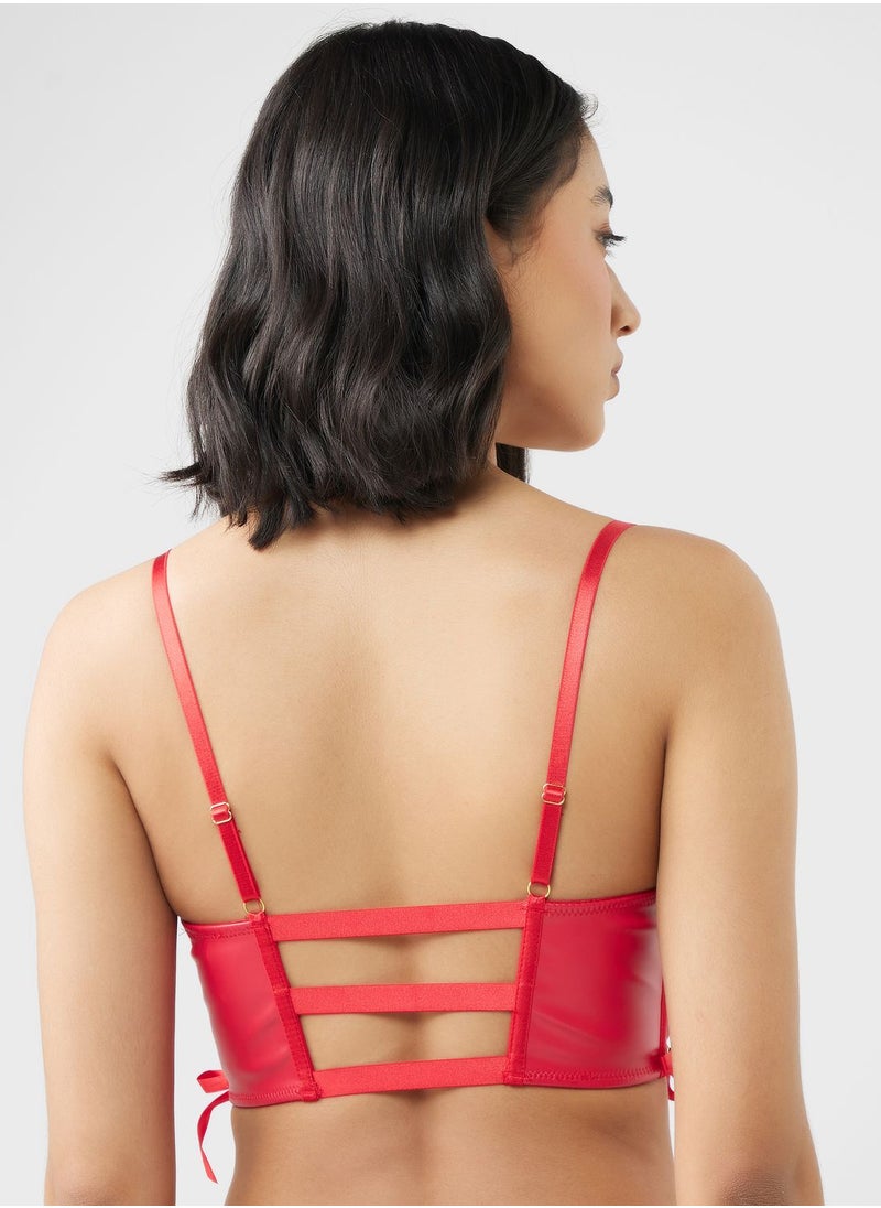 hunkemoller - Lace Detail Strap Pushup Plunge Bra - Image 1