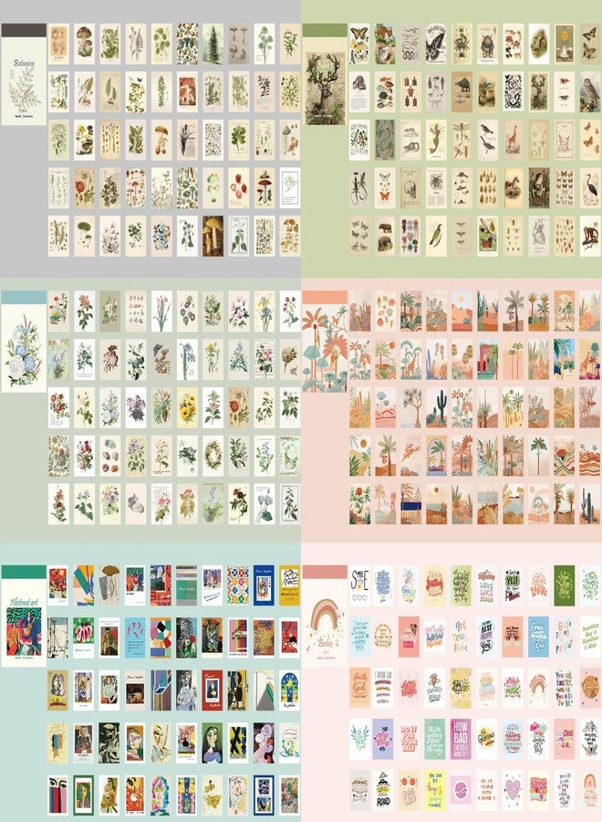 emmoolife 12 Sets 600 Sheets Washi Stickers for Journaling, Boho Stickers Abstract Aesthetic Stickers Vintage Aesthetic Scrapbook Sticker Set for Bullet Journal Art Diary Card Craft Gifts Planner Notebook - Image 3