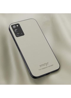 For Samsung Galaxy Note20 HUIYI Leather Magnetic Phone Case(White)