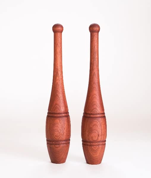 Hashco Sports Hashco Indian Natural Wood Clubs Meel Mugdar Clubbell Karla Katai Gada Wooden 1 kg pair Natural  - Image 3