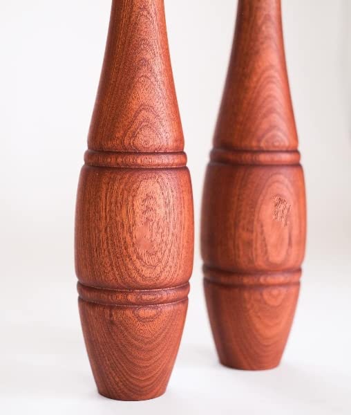 Hashco Sports Hashco Indian Natural Wood Clubs Meel Mugdar Clubbell Karla Katai Gada Wooden 1 kg pair Natural  - Image 4