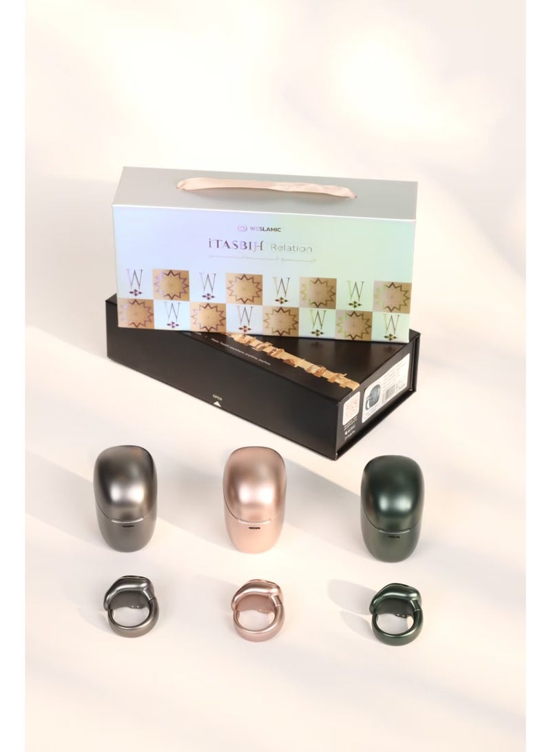 WESLAMIC Tasbih Zikr Smart Praise  Ring with Charging Case – Bluetooth Digital Counter Ring with APP Control, 5 Adjustable Sizes (16-24mm), Waterproof OLED Prayer Reminder for Muslims - Image 3