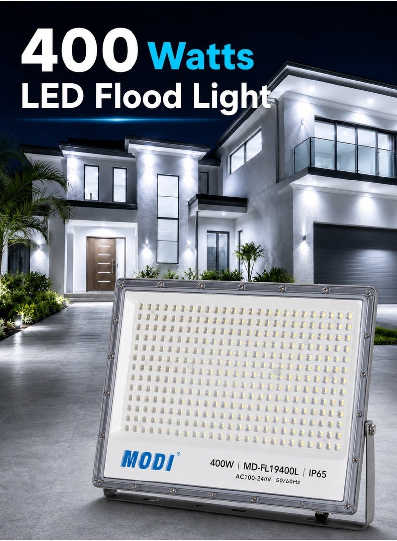 مودي كشاف LED 100 واط، 12000 لومن، خارجي SMD، مقاوم للماء IP65، حماية من الصواعق 4KV، جسم ألمنيوم وبلاستيك، 100-240 فولت للفيلا والحديقة والمستودع - Image 1