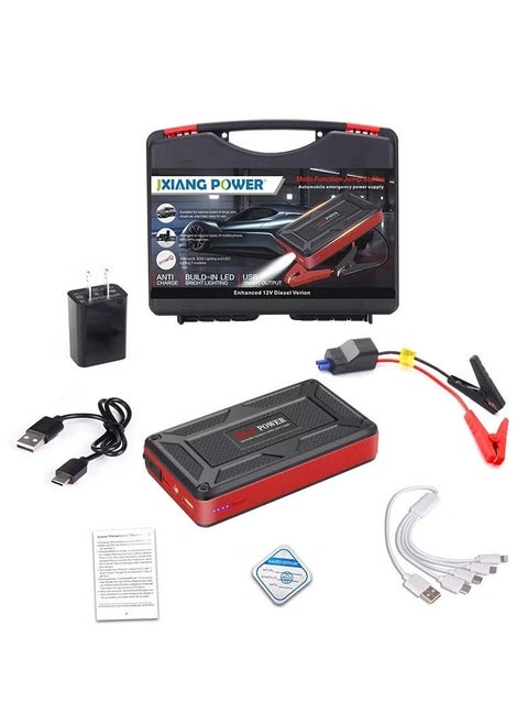 Portable Car Jump Starter Power Bank 18000mAh – Multi-Functional Emergency Car Battery Booster and Mobile Power Bank for Phones, Tablets, and More, Compact, Reliable, and Easy-to-Use Portable Starting Device for Vehicles