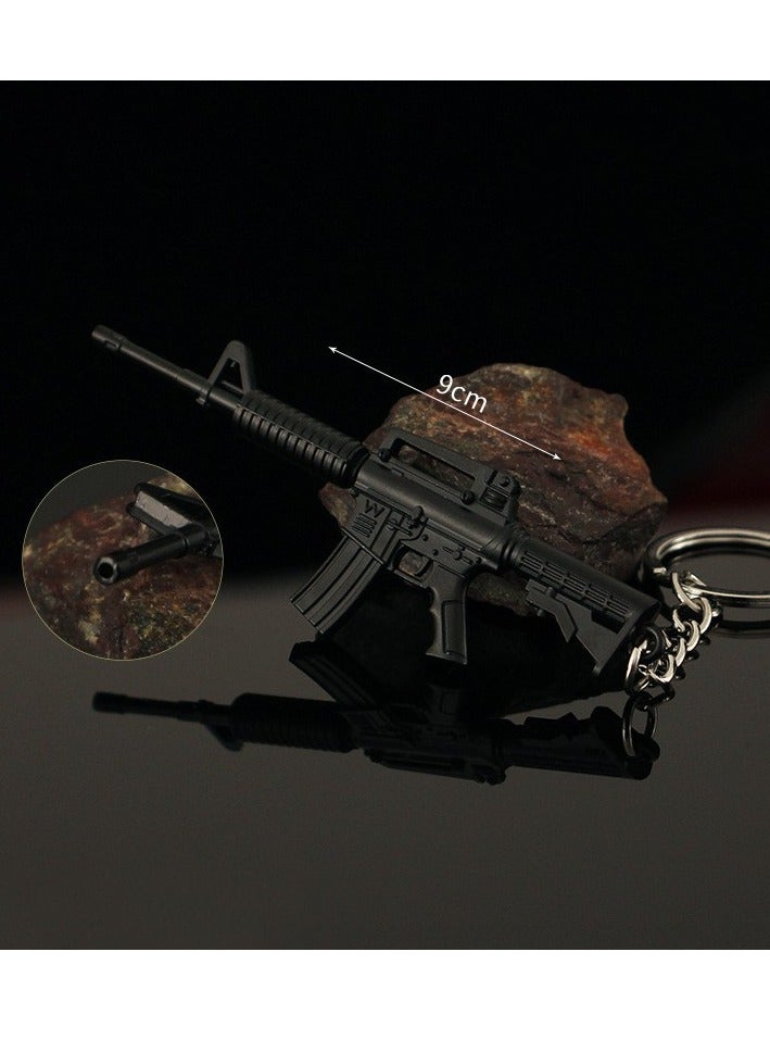 3 قطع من سلسلة المفاتيح المعدنية الصغيرة PUBG ذات الطراز القديم - Image 4