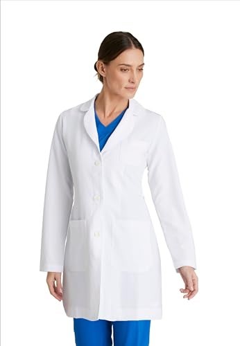 Barco Grey's Anatomy Signature Women's 32" Three Pocket Lab Coat White 2XL - Image 3