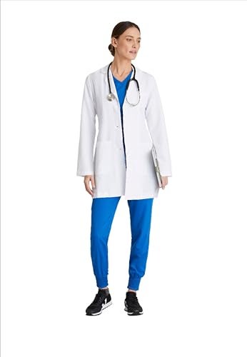 Barco Grey's Anatomy Signature Women's 32" Three Pocket Lab Coat White 2XL - Image 4