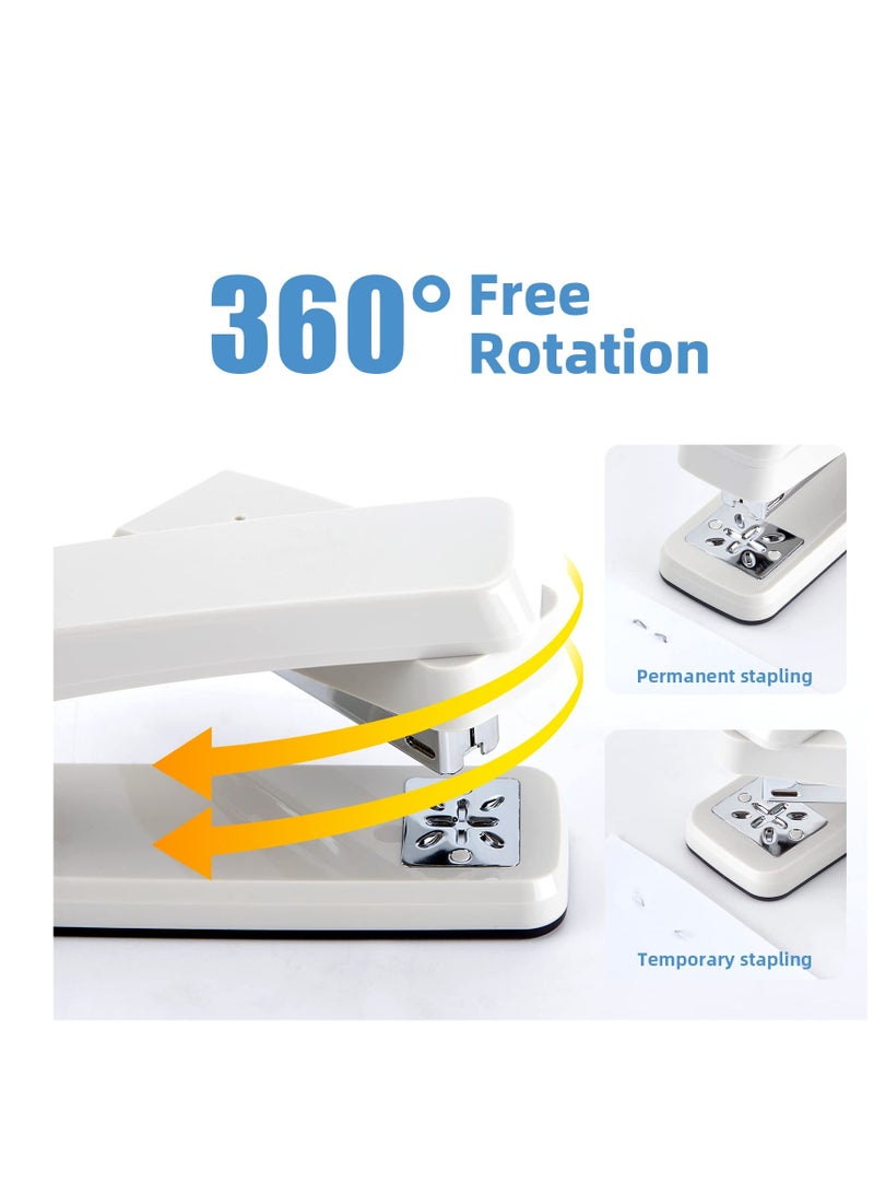 Generic 360° Rotating Long-Arm Stapler, 25-Sheet Capacity, Multi-Angle Binding, Includes 1000 Staples, for Office/Home/School, (White)  - Image 3