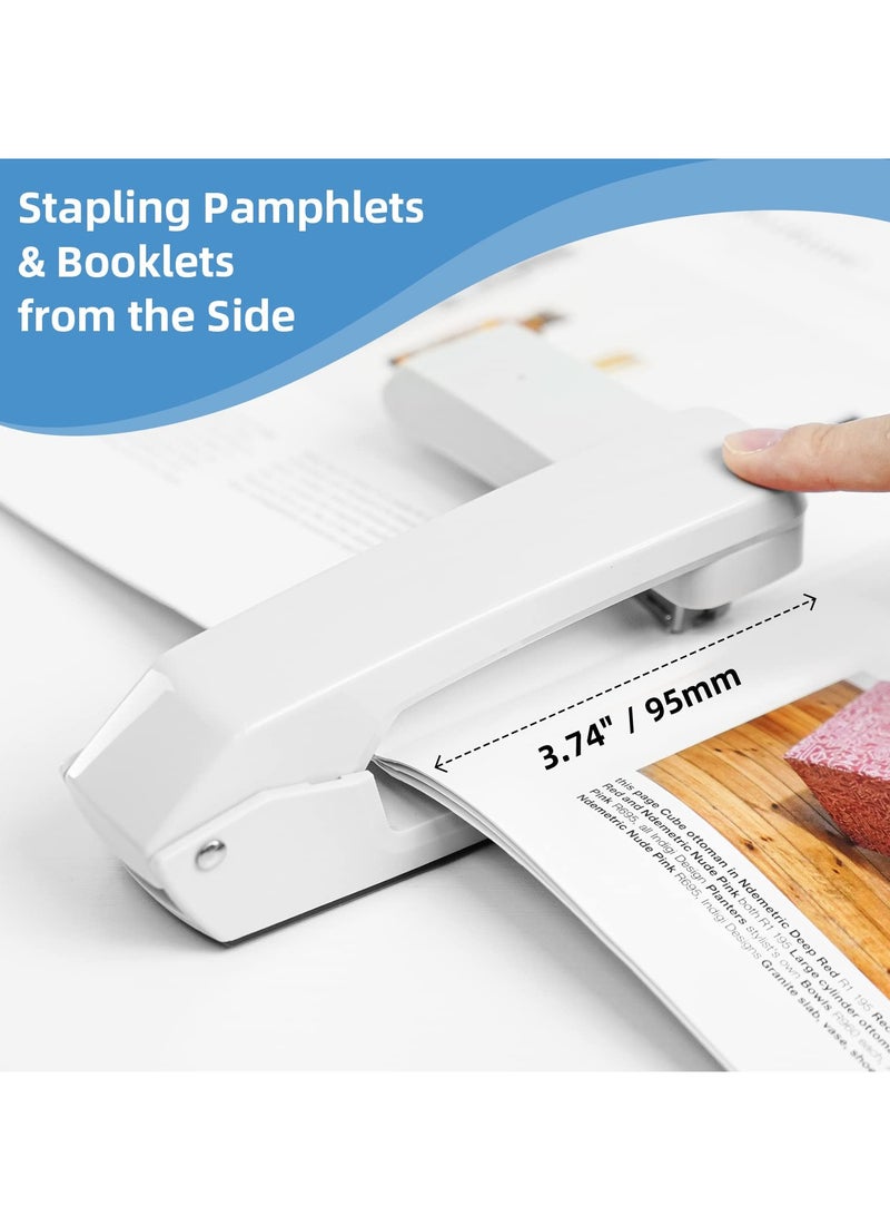 Generic 360° Rotating Long-Arm Stapler, 25-Sheet Capacity, Multi-Angle Binding, Includes 1000 Staples, for Office/Home/School, (White)  - Image 2