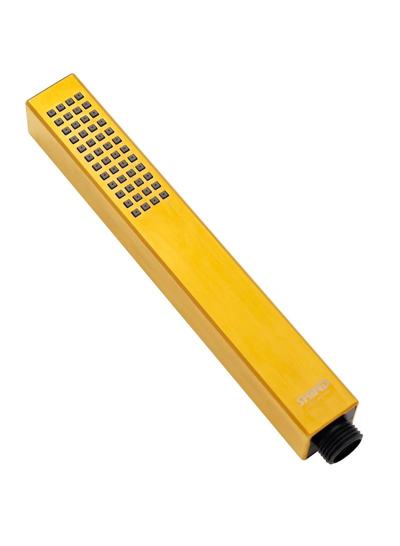 SHIND Slim Handheld Shower Head – High-Pressure Stream, Modern Square Design, Anti-Clog Nozzles, Gold Finish - Image 2