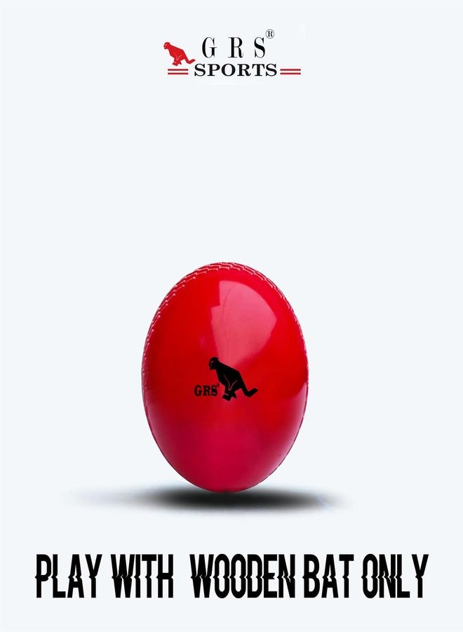 Grès GRS Hard Hit Synthetic Cricket Ball with Hard Surface and PU Inner core, Recommended to Play with Wooden bat, Ideal for Batting Practice (Dual Color (Pack of 3)) - Image 5