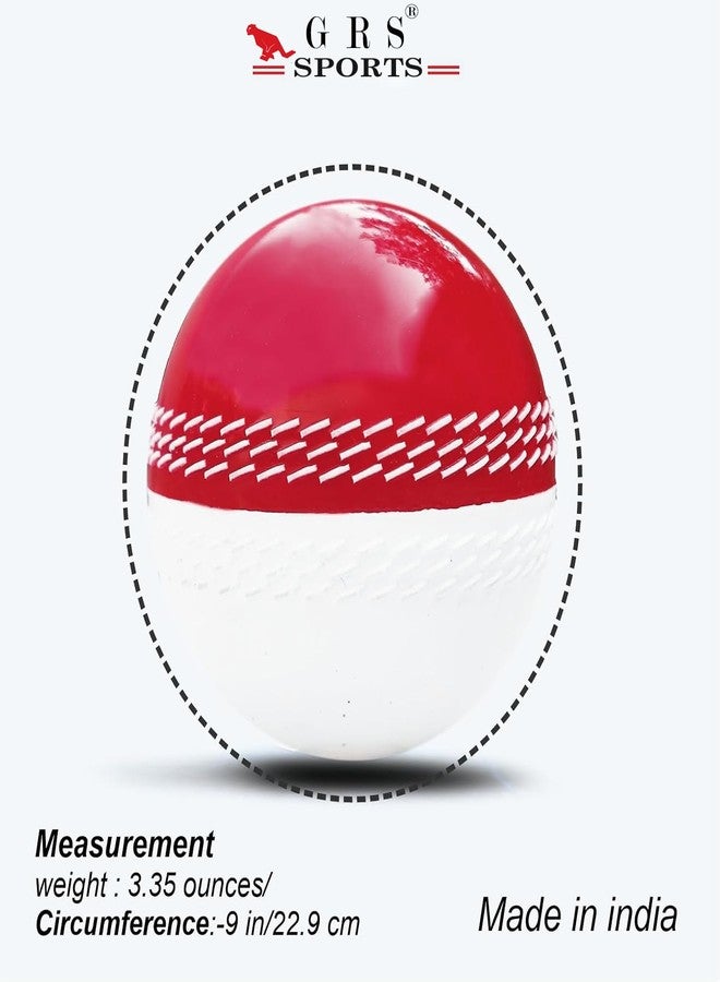 Grès GRS Hard Hit Synthetic Cricket Ball with Hard Surface and PU Inner core, Recommended to Play with Wooden bat, Ideal for Batting Practice (Dual Color (Pack of 3)) - Image 4