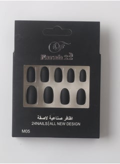 فرح 22 أظافر صناعية لاصقة غير لامعة من 24 قطعة  - Image 1