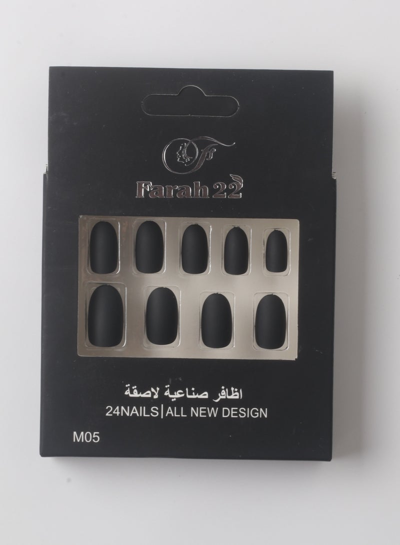 Farah22 24-Piece Matte Adhesive False Nails - Image 1