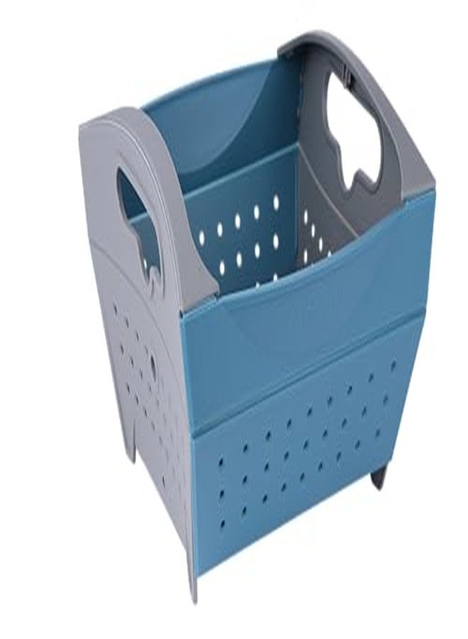 كوغلانز مصفاة كوجلان سناب فولد - سعة 2.8 لتر (3 كوارت) - مصفاة صغيرة الحجم قابلة للطي للمعكرونة والخضراوات والفواكه، موفرة للمساحة، ذاتية الوقوف بمقابض، مناسبة للتخييم والمطابخ الخارجية، حجم قياسي - Image 4