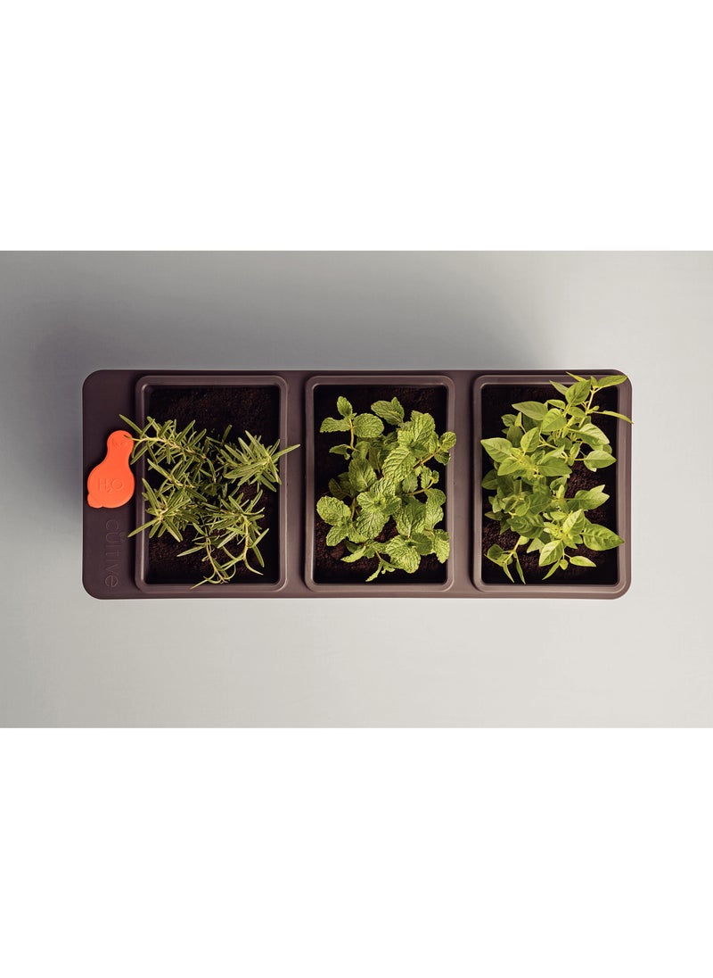 TRAMONTINA Since 1911,Made in Brazil- 10.5L Gray Polypropylene Triple Self-watering Planter  - Image 4