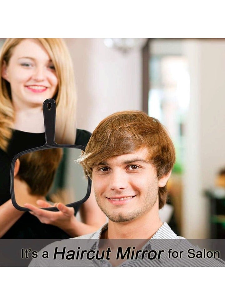 Hand Mirror Handheld Makeup Mirror with Handle for Barber Hairdressing - Image 2