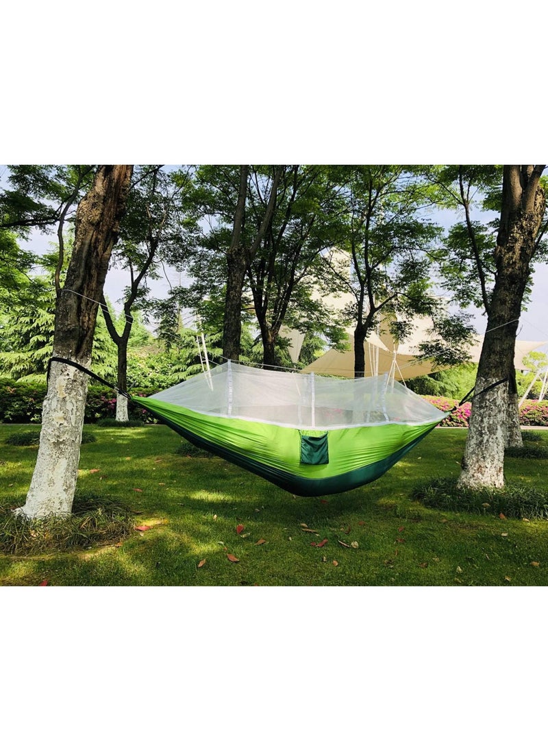 Generic Double Camp Hammock with Mosquito Net, Ultra Light Parachute Fabric Hammock for Camping, Backpacking, Hiking  - Image 2