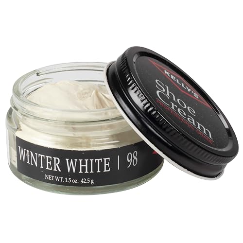 KELLYS Kelly's Winter White Shoe Polish 1.5 oz - Professional Leather Shoe Cream - Image 1