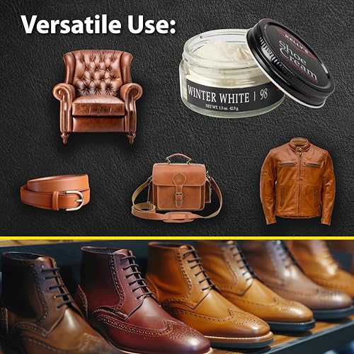 KELLYS Kelly's Winter White Shoe Polish 1.5 oz - Professional Leather Shoe Cream - Image 4