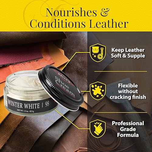 KELLYS Kelly's Winter White Shoe Polish 1.5 oz - Professional Leather Shoe Cream - Image 5