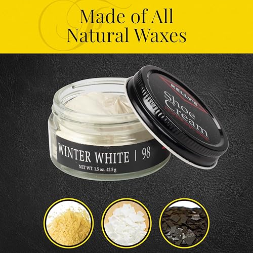 KELLYS Kelly's Winter White Shoe Polish 1.5 oz - Professional Leather Shoe Cream - Image 3