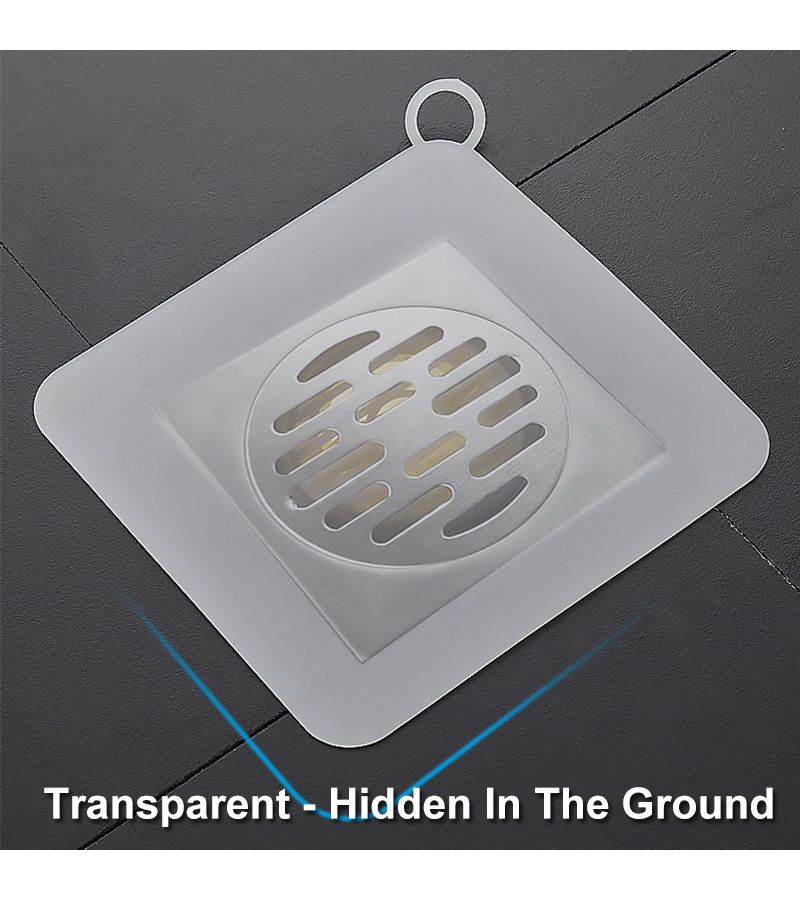 2pcs Transparent Floor Drain Cover Anti-Odor Sealing Protector for Bathroom Kitchen Sink - Image 2
