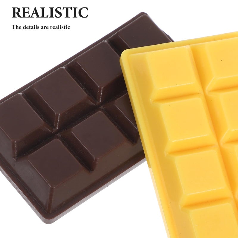 Faux Chocolate Models Artificial Small Chocolate Statues Simulation Food Photo Props 4pcs Set - Image 4