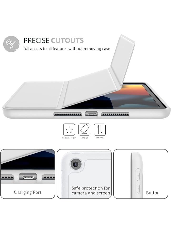 Case for iPad 10.2-Inch (9th/8th/7th Generation, 2021/2020/2019),Clear Shockproof Back Cover Built-in Pencil Holder,Auto Sleep/Wake (Grey) - Image 3