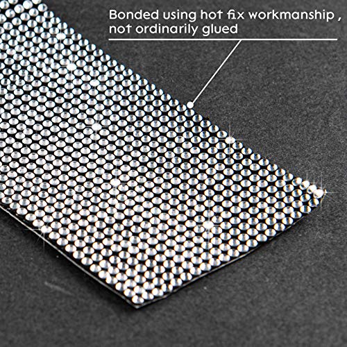 eing Rear Bumper Protector Guard DIY Universal Bling Crystal Rubber Scratch-Resistant Trunk Door Entry Guards Accessory Trim Cover for SUV/Cars(2-Pack,Width7CM/2.8",Long60CM/23.6"),White - Image 4