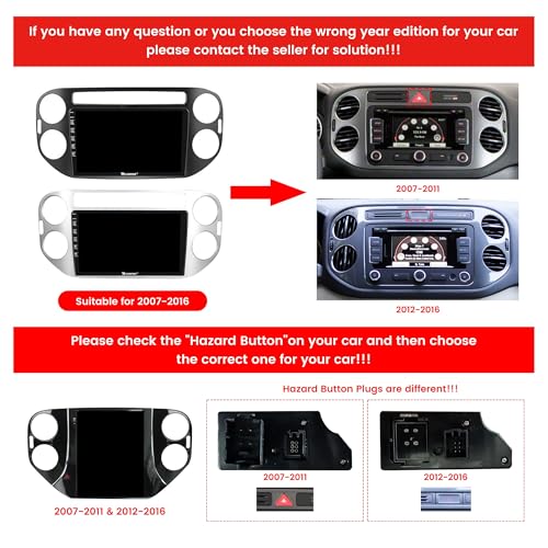 KUNFINE for VW Tiguan 20072016 Car CarPlay Android Auto Navigation Stereo GPS Radio Reverse Camera Display 9 IPS Touchscreen Headunit Tablet Pad Media Player if Applicable Quad Core 2G64G Silver - Image 3