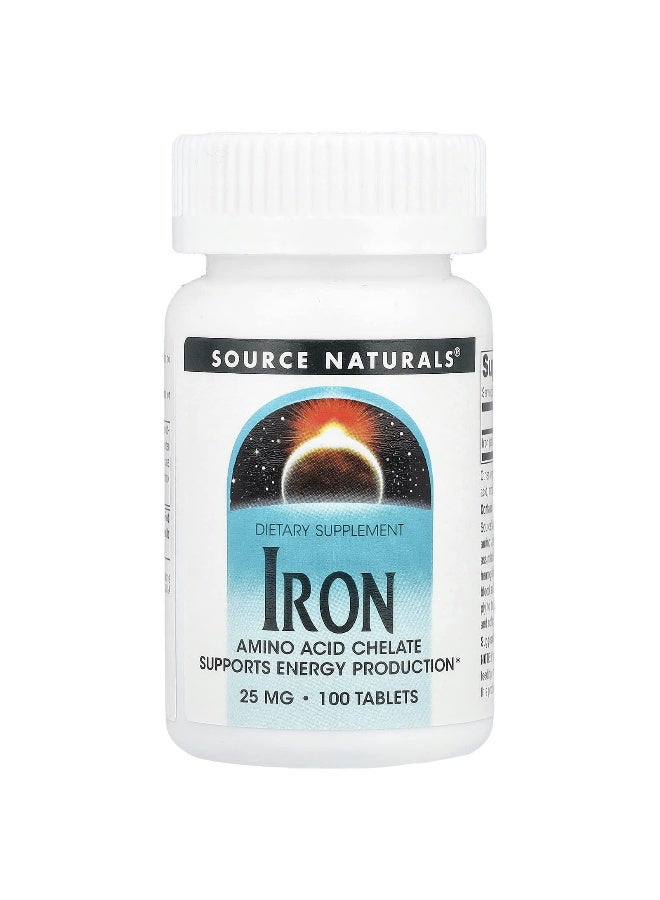 Source Naturals Source Naturals, Iron, 25 mg, 100 Tablets  - Image 1