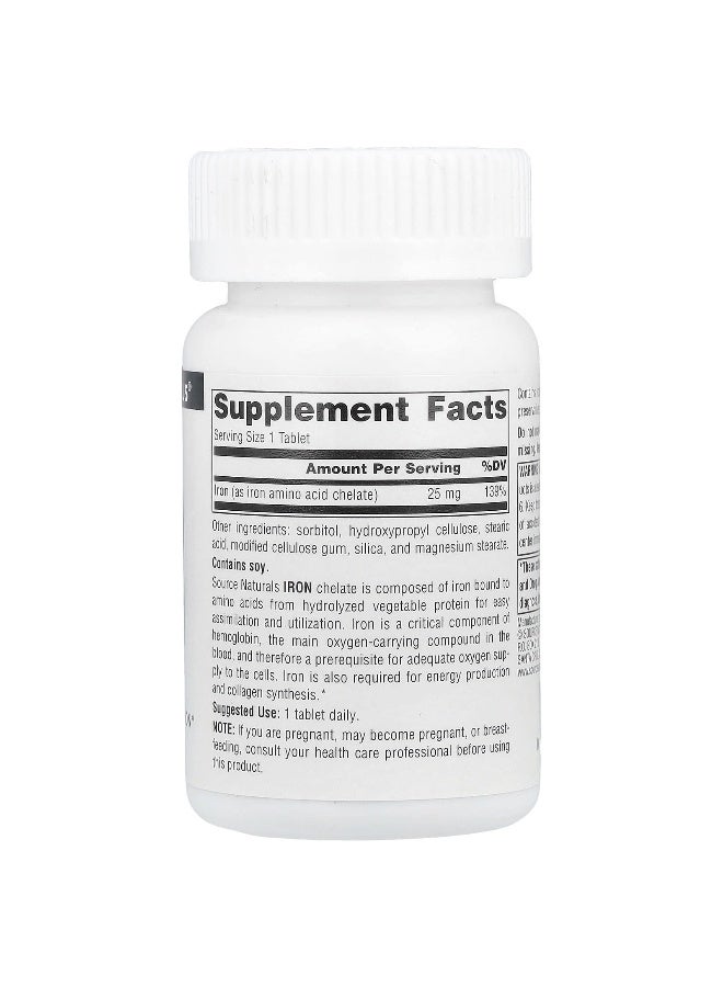 Source Naturals Source Naturals, Iron, 25 mg, 100 Tablets  - Image 2
