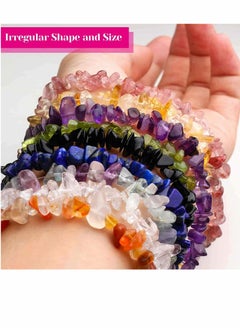 KASTWAVE Crystal Chips and Gemstones Beads for Jewelry Making, KASTWAVE 24 Colors Gemstones Chips Jewelry Bracelet Beads for Jewelry Making  - Image 5