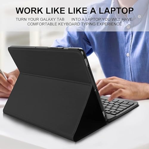 ProElite Keyboard case Cover for Samsung Galaxy Tab A9 Plus 11 inch with S Pen Holder Magnetic Detachable Wireless Bluetooth Keyboard Built-in 7-Colors Backlit, Lavender - Image 5