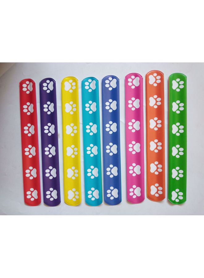 8-color PVC Paw Racket Ring Cat Claw Animal Pattern Snap Ring Bracelet-Color:24 Pieces Per Pack-Specifications:8-color Cat Claw  - Image 1