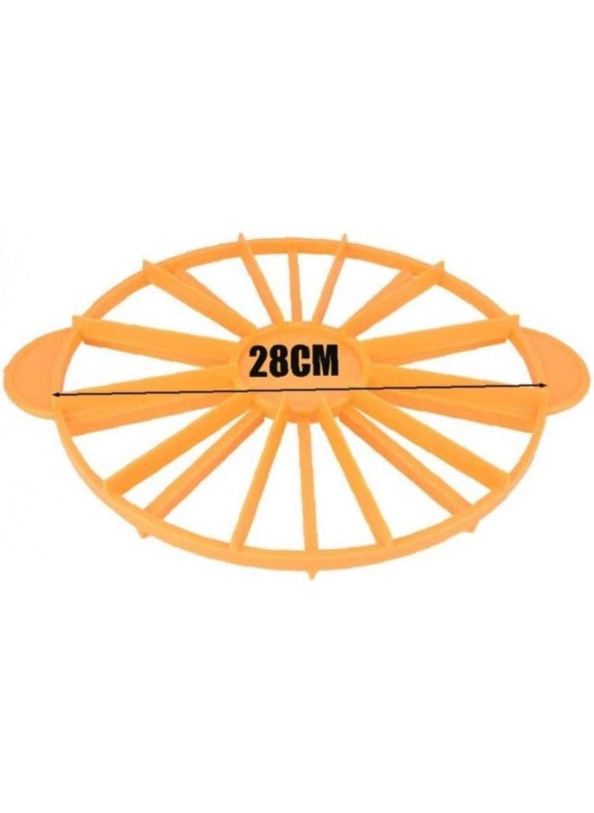 silvercnc 1pc Cake Divider Slice Pie Slicer Bakeware 10/12 Piece Equal Portion Cutter Plastic Bread Round Press Marker(random Color)  - Image 2