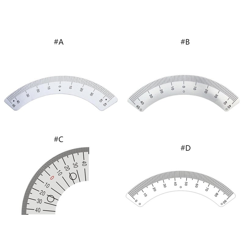 Upgraded Angles Plate Scale Ruler Stainless Steel Gauge 45-0-45 Woodworking Tool Shape Ruler 100mm / 132mm Strong Measuring Gauging Tools Caliper - Image 2